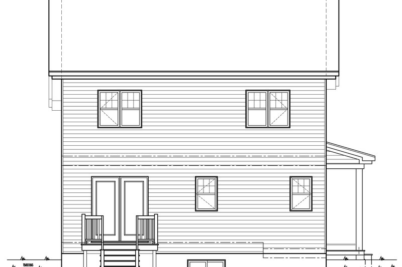 Dream House Plan - Exterior - Rear Elevation for Country House Plan #23-2407 - 3 bed, 1.5 bath
