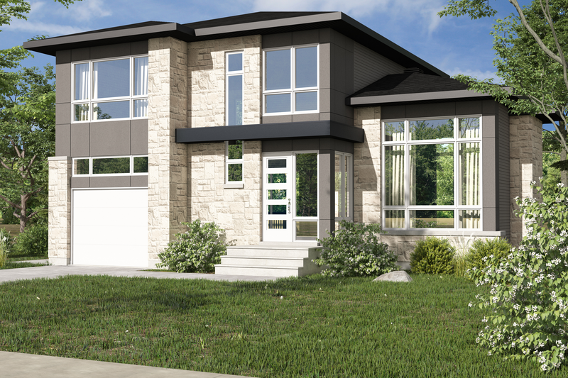 House Blueprint - Bungalow Exterior - Front Elevation Plan #25-4942
