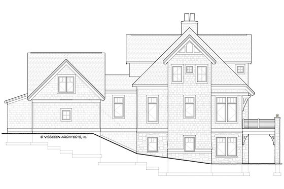 Exterior - Other Elevation 3 for Traditional House Plan #928-11 - 4 bed, 3.5 bath