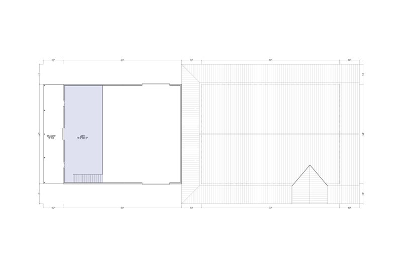House Design - Floor Plan - Upper Floor for Barndominium House Plan #1107-36 - 3 bed, 2.5 bath