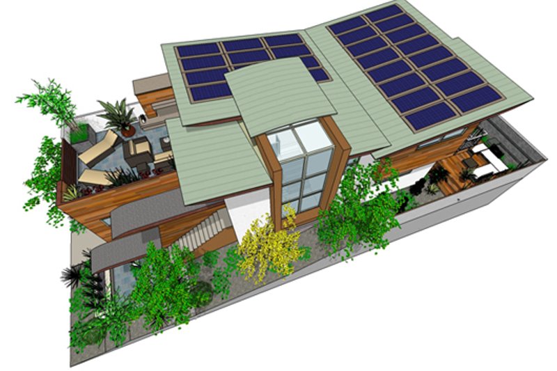 Architectural House Design - Photo 1 for Modern House Plan #484-1 - 3 bed, 3.5 bath