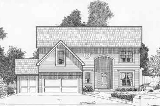 Exterior - Front Elevation for Traditional House Plan #6-130 - 4 bed, 3.5 bath