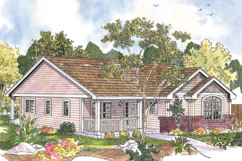Dream House Plan - Farmhouse Exterior - Front Elevation Plan #124-697