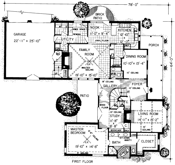 Country Floor Plan - Main Floor Plan #312-191
