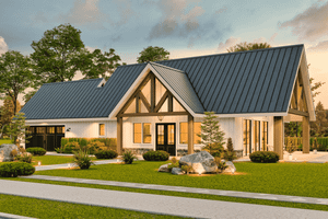 Exterior - Front Elevation 3 for Farmhouse House Plan #119-458 - 3 bed, 2 bath