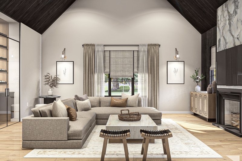 Home Plan - Interior - Family Room 3 for Modern House Plan #455-513 - 5 bed, 3.5 bath