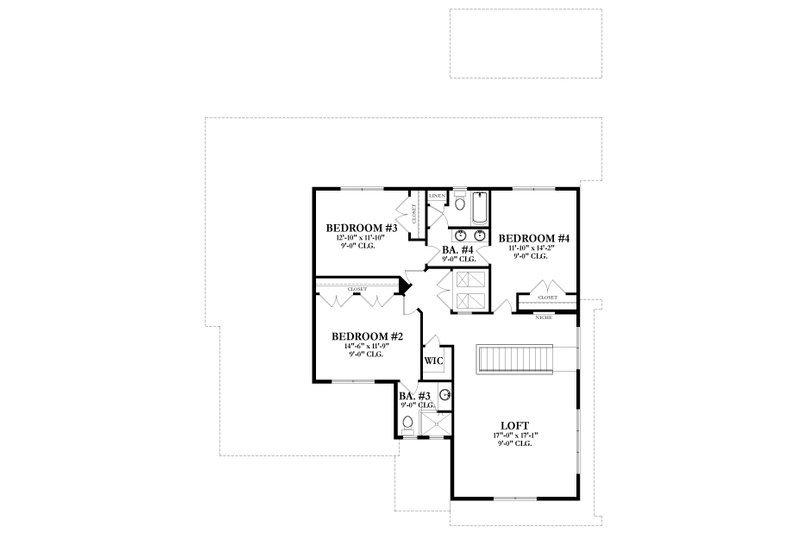 Dream House Plan - Floor Plan - Upper Floor for Contemporary House Plan #1058-215 - 5 bed, 4.5 bath