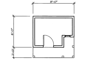 Floor Plan - Main Floor for Cottage House Plan #23-459, 0 bath