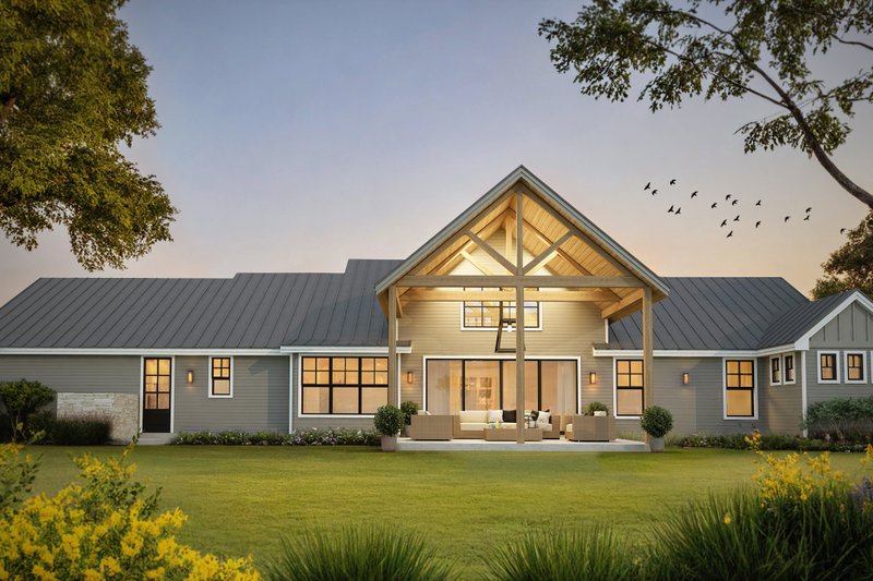 Architectural House Design - Exterior - Rear Elevation for Farmhouse House Plan #935-30 - 4 bed, 3 bath