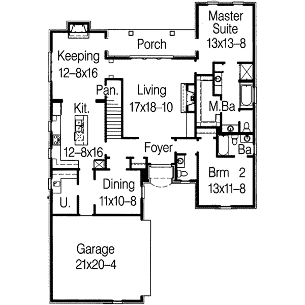 House Plan Design - European Floor Plan - Main Floor Plan #15-284