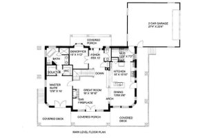 Floor Plan - Main Floor for Ranch House Plan #117-877 - 3 bed, 3.5 bath