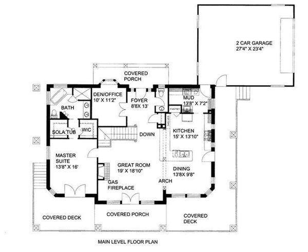 Dream House Plan - Ranch Floor Plan - Main Floor Plan #117-877