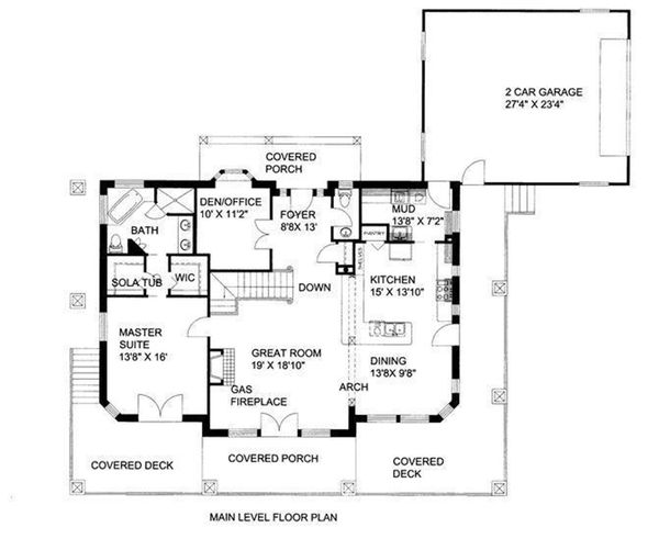 Ranch Floor Plan - Main Floor Plan #117-877