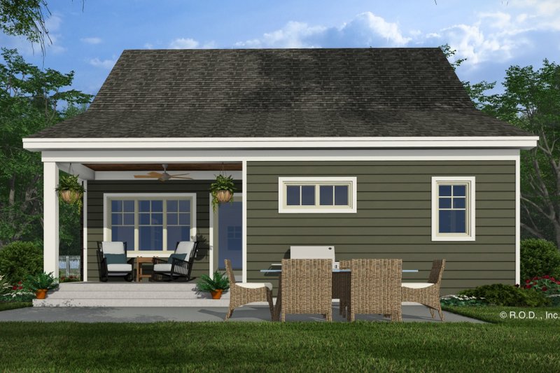 Dream House Plan - Exterior - Rear Elevation 1 for Craftsman House Plan #51-1295 - 4 bed, 4 bath