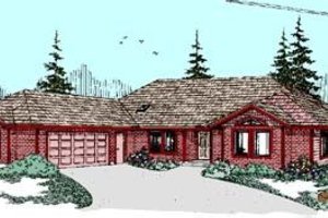Ranch Exterior - Front Elevation Plan #60-261
