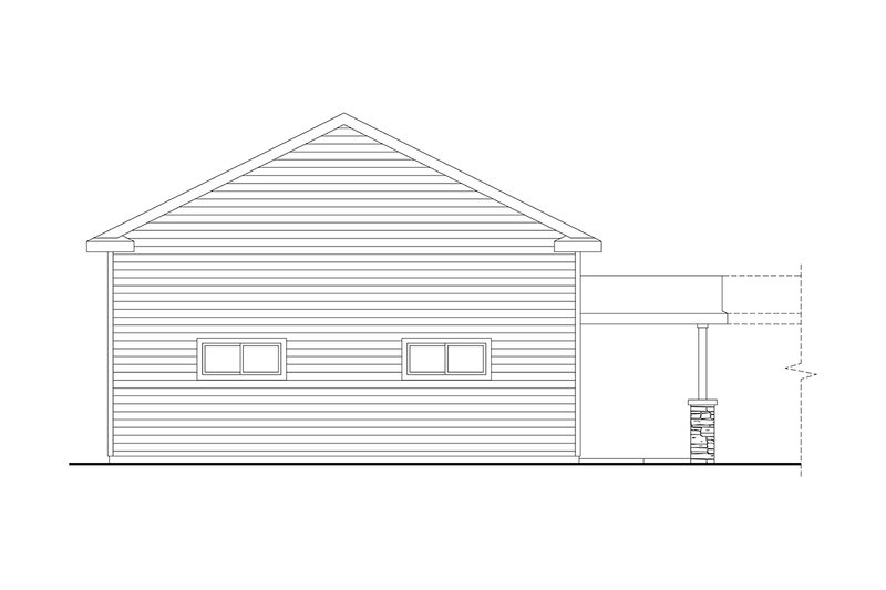 Architectural House Design - Exterior - Rear Elevation for Craftsman House Plan #124-1460, 0 bath