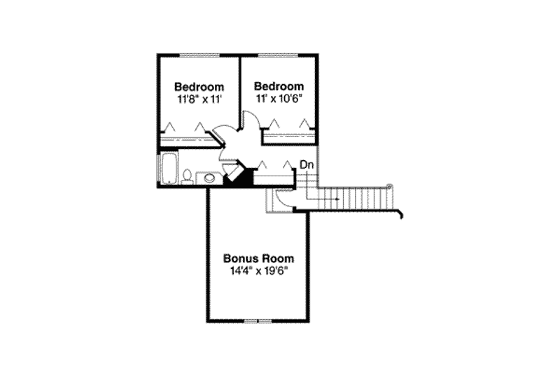 Home Plan - Floor Plan - Upper Floor for Mediterranean House Plan #124-449 - 3 bed, 2.5 bath