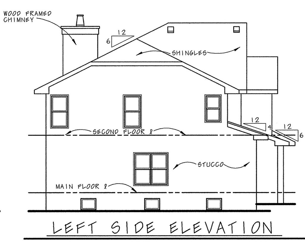 Exterior - Other Elevation for European House Plan #20-2034 - 4 bed, 3.5 bath