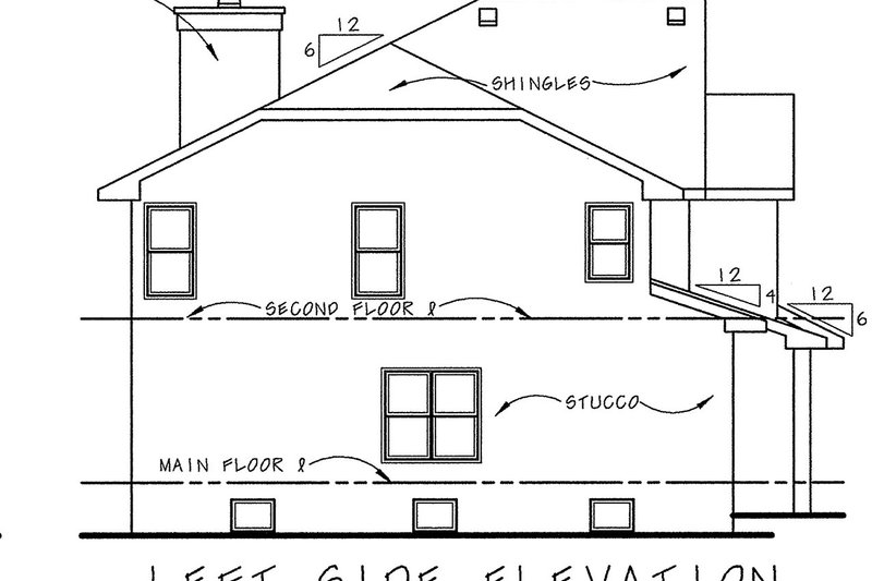 Dream House Plan - Exterior - Other Elevation for European House Plan #20-2034 - 4 bed, 3.5 bath