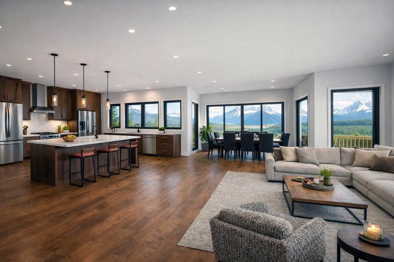 Dream House Plan - Interior - Family Room 1 for Contemporary House Plan #1101-53 - 3 bed, 3.5 bath