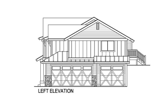Exterior - Other Elevation 1 for Traditional House Plan #569-91 - 3 bed, 2.5 bath