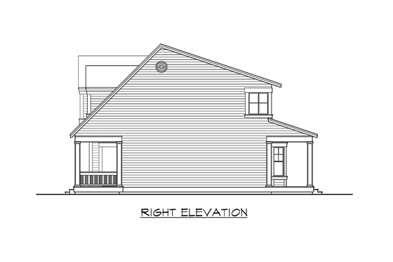 Exterior - Other Elevation 3 for Country House Plan #132-158 - 4 bed, 2.5 bath