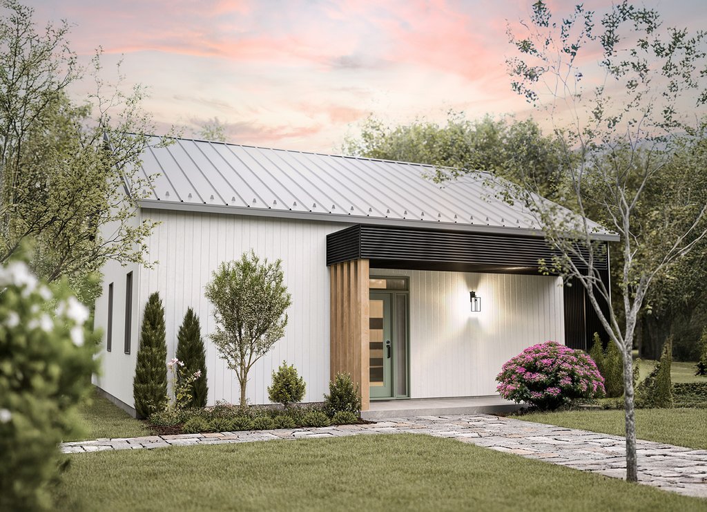 Exterior - Front Elevation 2 for Farmhouse House Plan #23-2907 - 3 bed, 1 bath