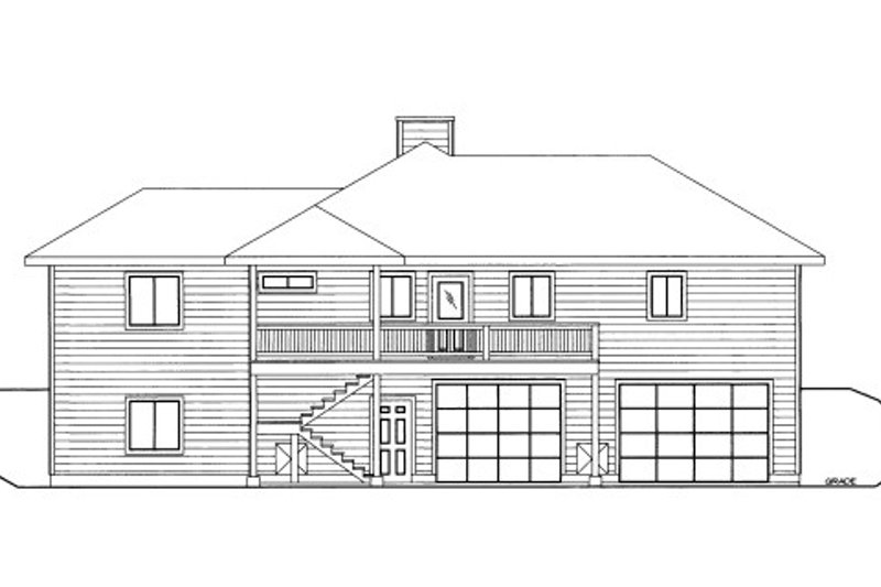 Cabin Style House Plan - 2 Beds 2 Baths 1366 Sq/Ft Plan #117-788