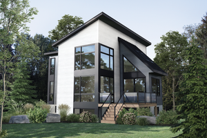 Cottage Exterior - Front Elevation Plan #25-4922