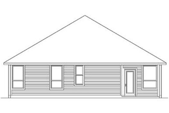 Exterior - Rear Elevation for Traditional House Plan #84-270 - 4 bed, 2 bath