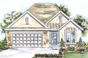 European Exterior - Front Elevation Plan #20-1614