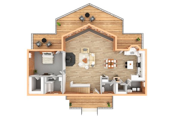 House Plan Design - Cabin Floor Plan - Other Floor Plan #124-264
