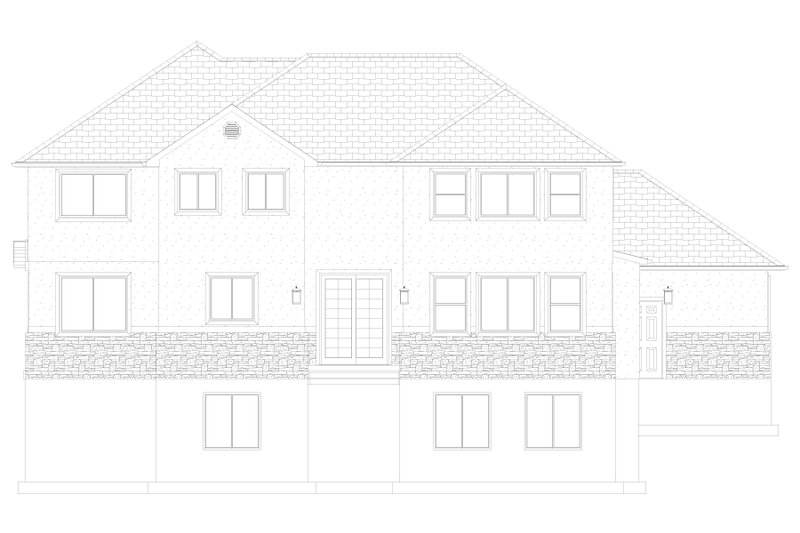 House Design - Exterior - Rear Elevation 3 for Farmhouse House Plan #1060-262 - 4 bed, 2.5 bath
