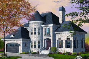 European Exterior - Front Elevation Plan #23-806