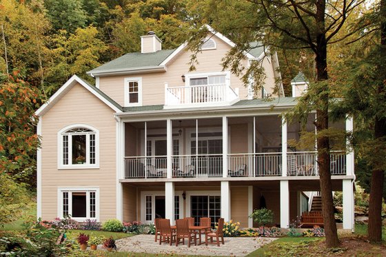 Exterior - Rear Elevation for Country House Plan #23-2164 - 2 bed, 1.5 bath