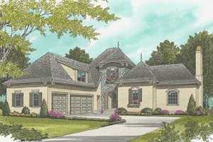 European Exterior - Front Elevation Plan #413-112