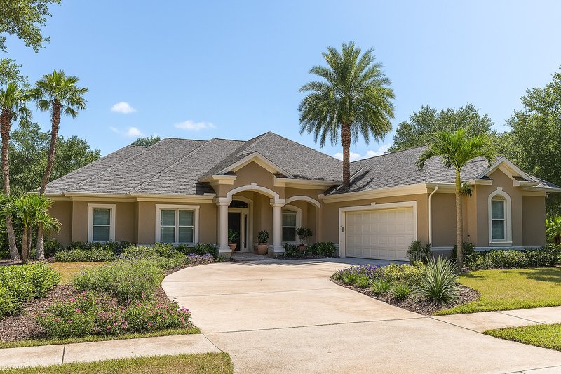 Dream House Plan - Mediterranean Exterior - Front Elevation Plan #17-3188