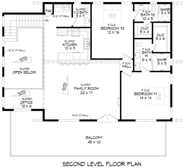 Contemporary Floor Plan - Main Floor Plan #932-1245