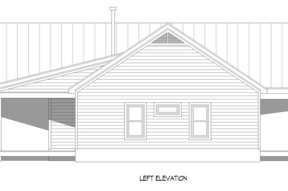 Exterior - Other Elevation for Ranch House Plan #932-718 - 3 bed, 2 bath