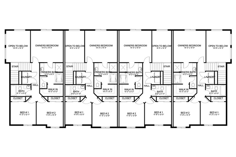 House Design - Floor Plan - Upper Floor for Craftsman House Plan #1060-313 - 3 bed, 2.5 bath
