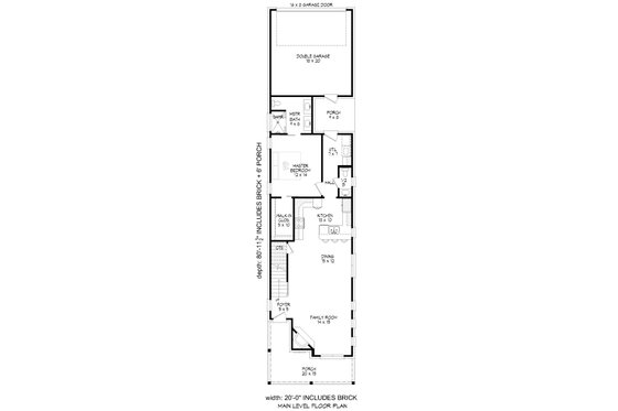 Floor Plan - Main Floor for Traditional House Plan #932-533 - 3 bed, 2.5 bath