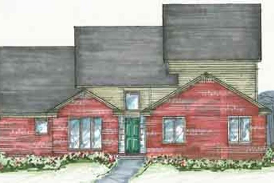 Exterior - Front Elevation for Traditional House Plan #136-102 - 3 bed, 2.5 bath