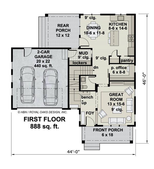 Farmhouse Floor Plan - Main Floor Plan #51-1188