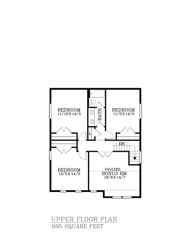 House Plan Design - Craftsman Floor Plan - Upper Floor Plan #53-586