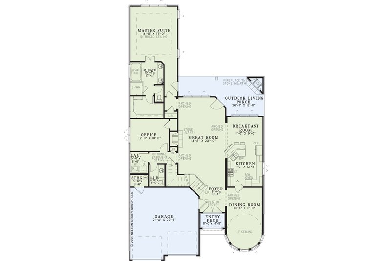 Dream House Plan - Floor Plan - Main Floor for European House Plan #17-2307 - 4 bed, 2.5 bath