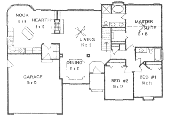 Dream House Plan - Traditional Floor Plan - Main Floor Plan #58-139
