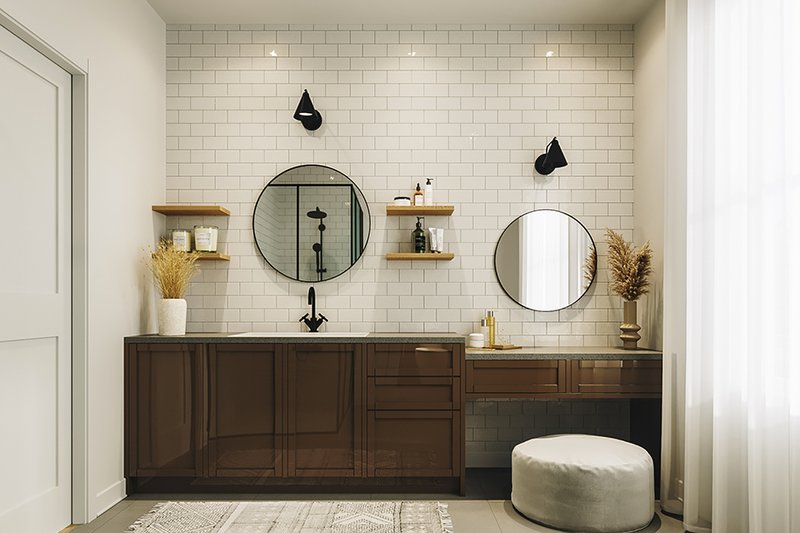 Dream House Plan - Interior - Master Bathroom 1 for Farmhouse House Plan #23-2753 - 4 bed, 2.5 bath