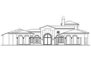 Exterior - Rear Elevation for Mediterranean House Plan #426-19 - 4 bed, 5 bath