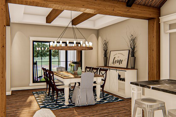 Interior - Dining Room for Farmhouse House Plan #455-247 - 4 bed, 3.5 bath