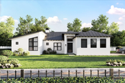 Modern Style House Plan - 4 Beds 3 Baths 2980 Sq/Ft Plan #1110-43 Exterior 